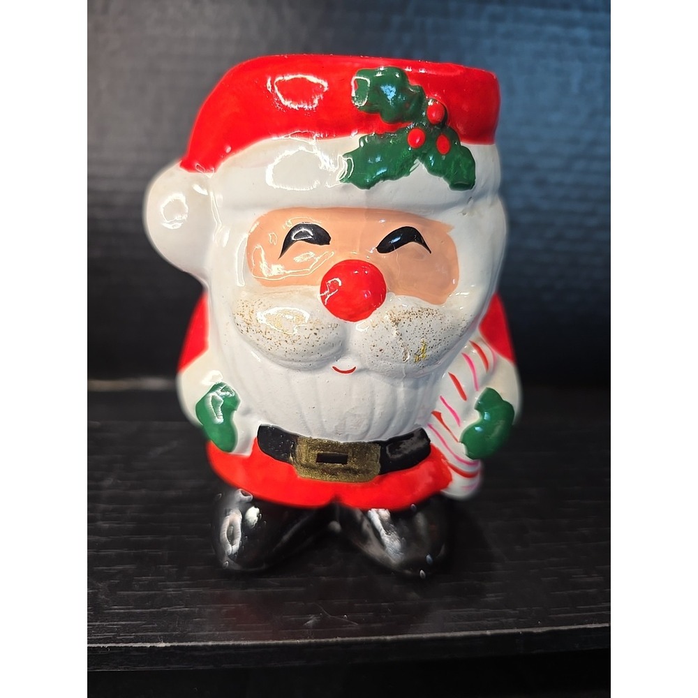 Vintage Santa Ceramic Tealight Candle Holder Made‎ in Japan